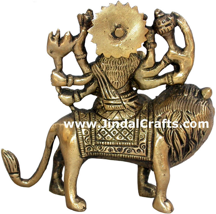 Maa Durga Indian God Religious Brass Figurines Gift Art