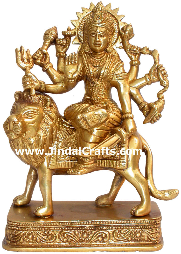 Maa Durga Kali Indian Goddess Figurines Brass Gifts Art