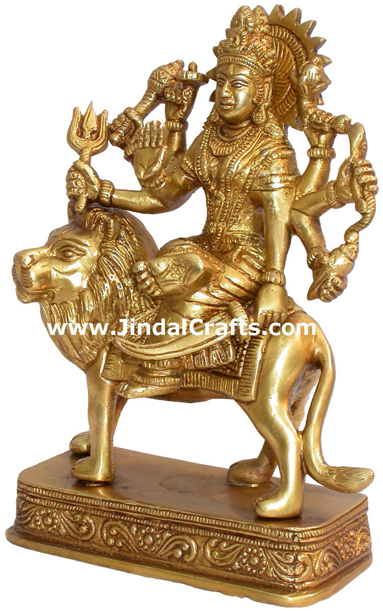 Maa Durga Kali Indian Goddess Figurines Brass Gifts Art