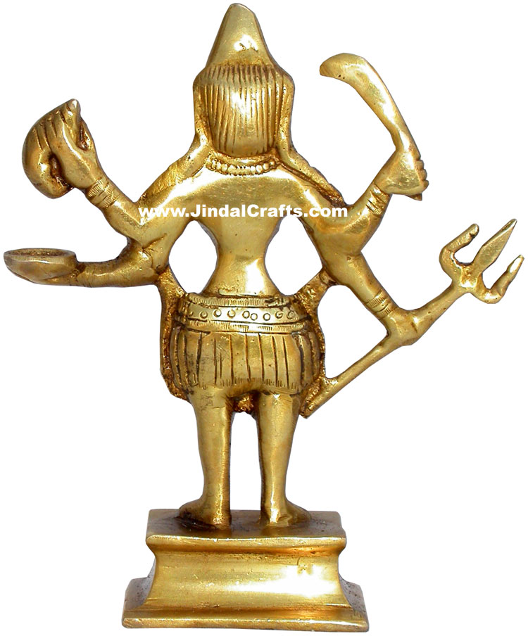 Handmade Brass Statue of Maa Kali India Brassware Handicraft Art Craft