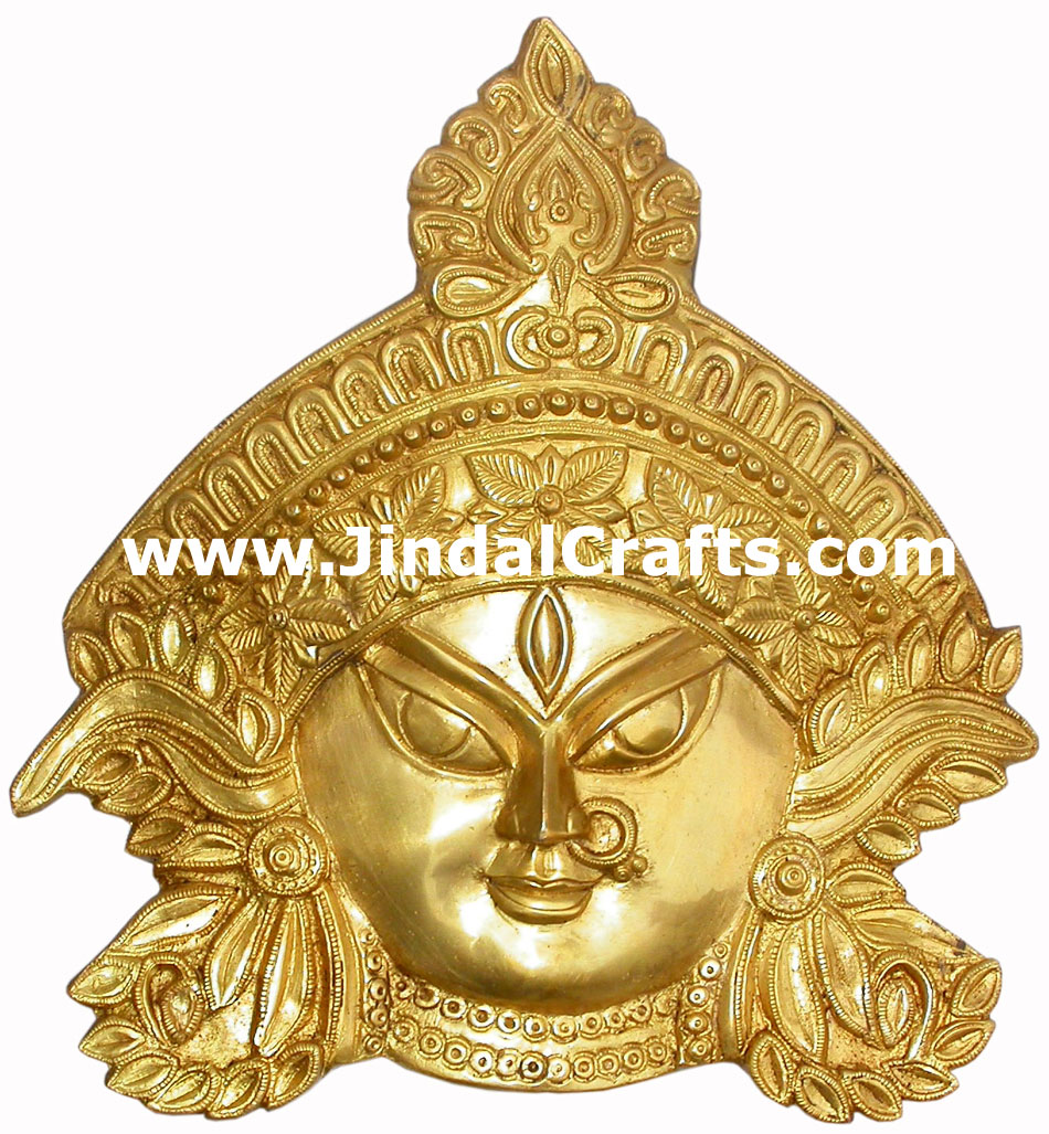 Maa Durga Indian Art Craft Handicraft Home Decor Brass Figurine Hindu Goddess