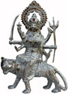Durga - Hand Carved Indian Art Craft Handicraft Home Decor Aluminium Figurine