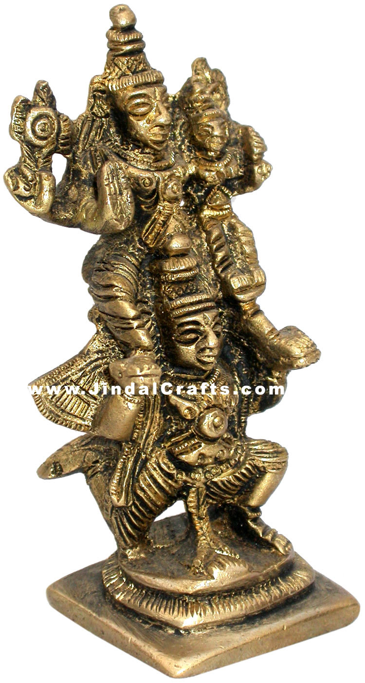 Garud Vishnu Lakshmi India Gods Goddesses Brass Perumal