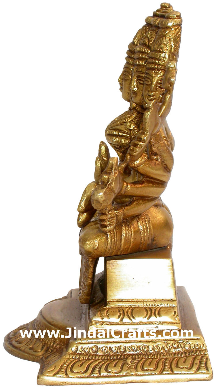 Gayatri Statue Hindu Goddess Brass Sculpture India Arts