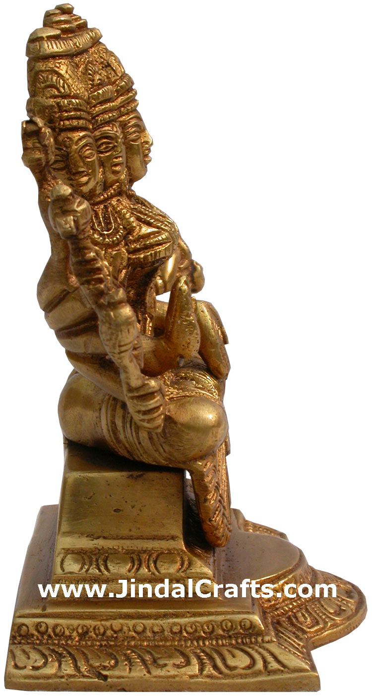 Gayatri Statue Hindu Goddess Brass Sculpture India Arts