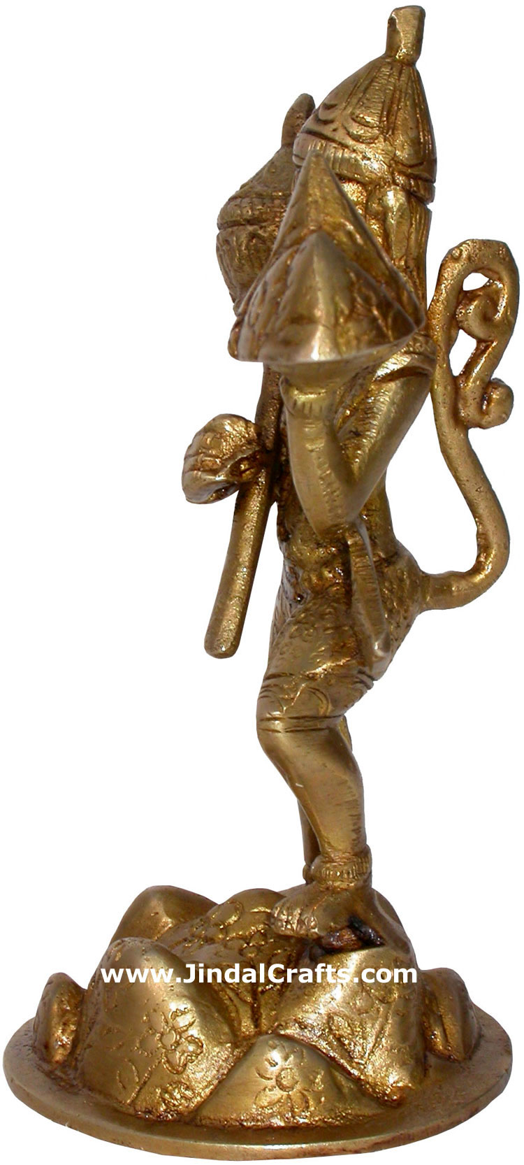 Hindu Deities Veer Hanuman India Brass Carving Artefact
