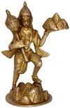 Hindu Deities Veer Hanuman India Brass Carving Artefact