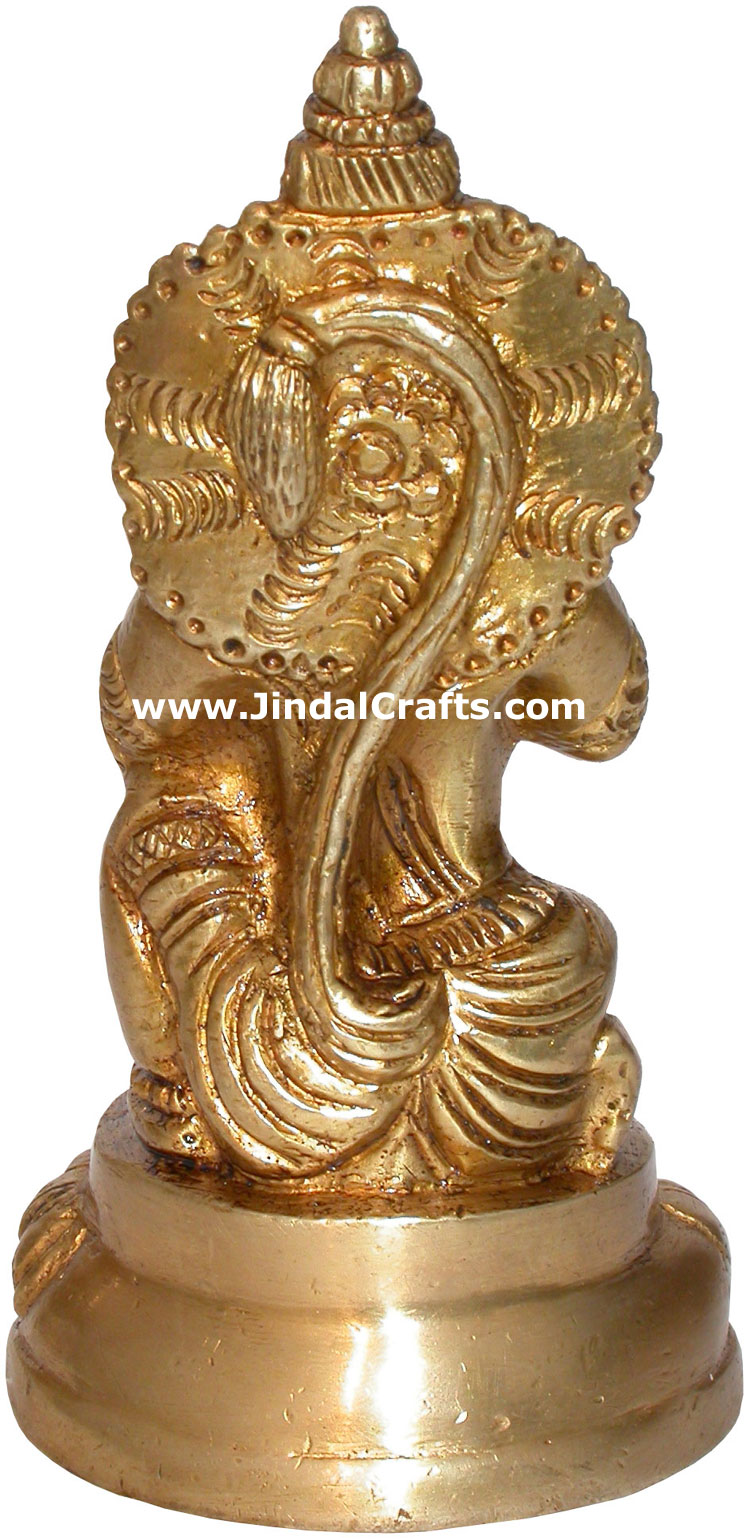 Hindu Deities Veer Hanuman India Brass Carving Artefact