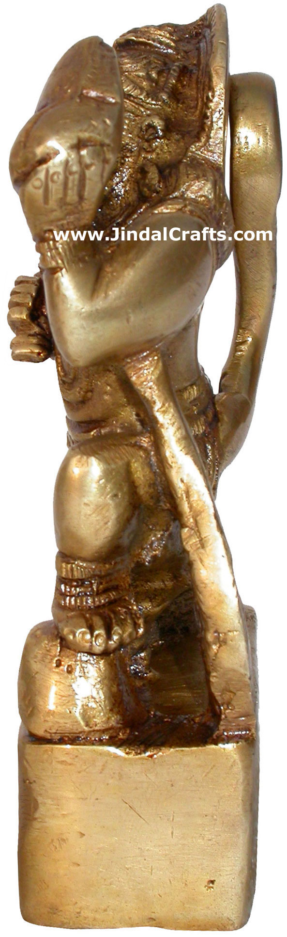 Hindu Deities Veer Hanuman India Brass Carving Artefact