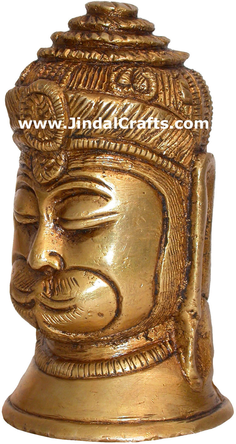 Hindu Deities Veer Hanuman India Brass Carving Artifact Sculpture Figurine Decor