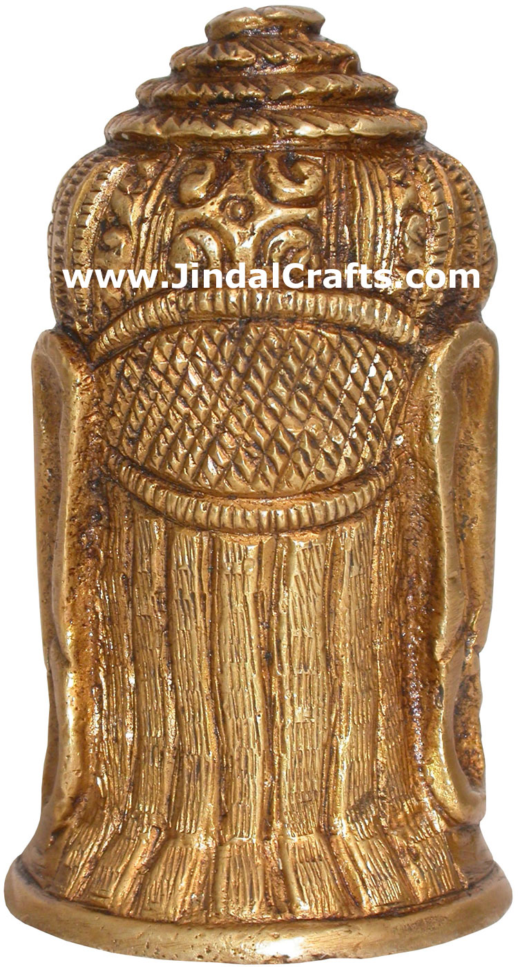 Hindu Deities Veer Hanuman India Brass Carving Artifact Sculpture Figurine Decor