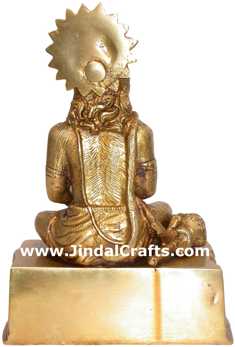 Hindu Deities Veer Hanuman India Brass Carving Artefact