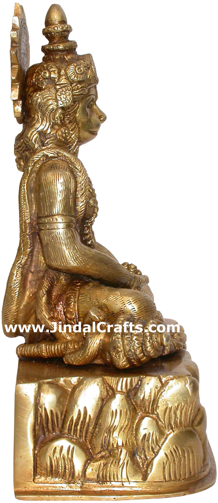 Hindu Deities Veer Hanuman India Brass Carving Artefact