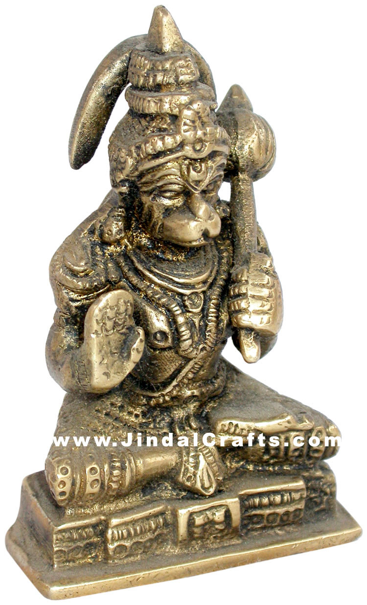Lord Hanuman Hindu Religious Handmade Brass Sculptures