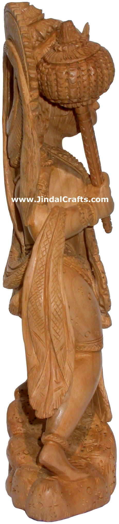 Hand Carved Wooden Hanumaan Figure Indian Art