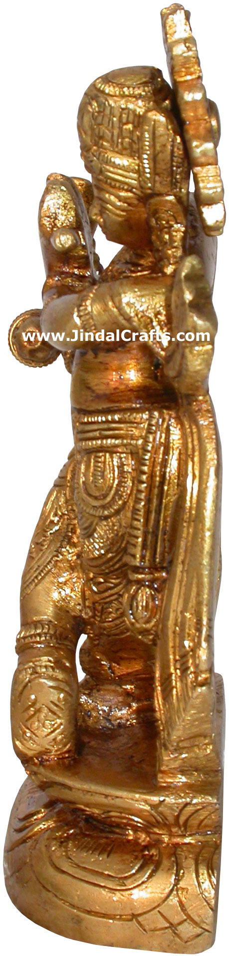 Hindu Deities Lord Krishna India Brass Carving Artefact