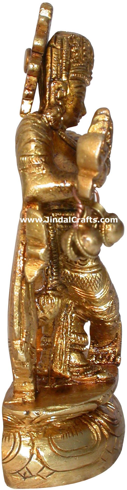Hindu Deities Lord Krishna India Brass Carving Artefact