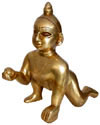 Hindu Deities Lord Krishna India Brass Carving Artefact