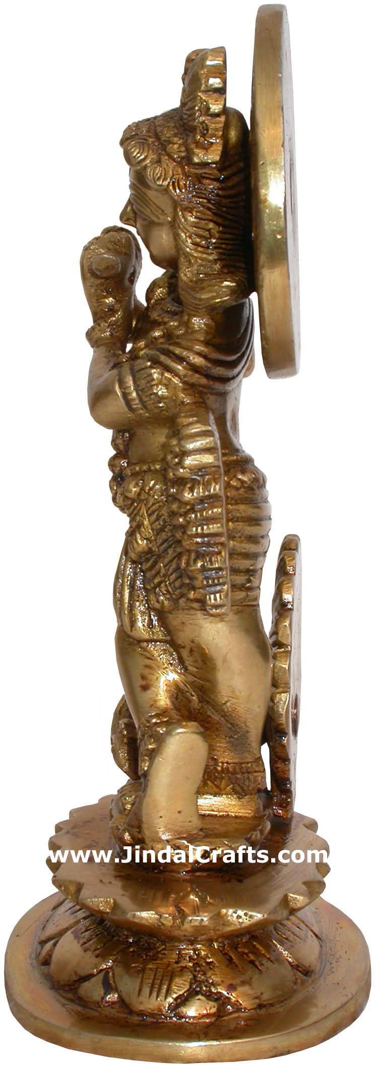 Hindu Deities Lord Krishna India Brass Carving Artefact