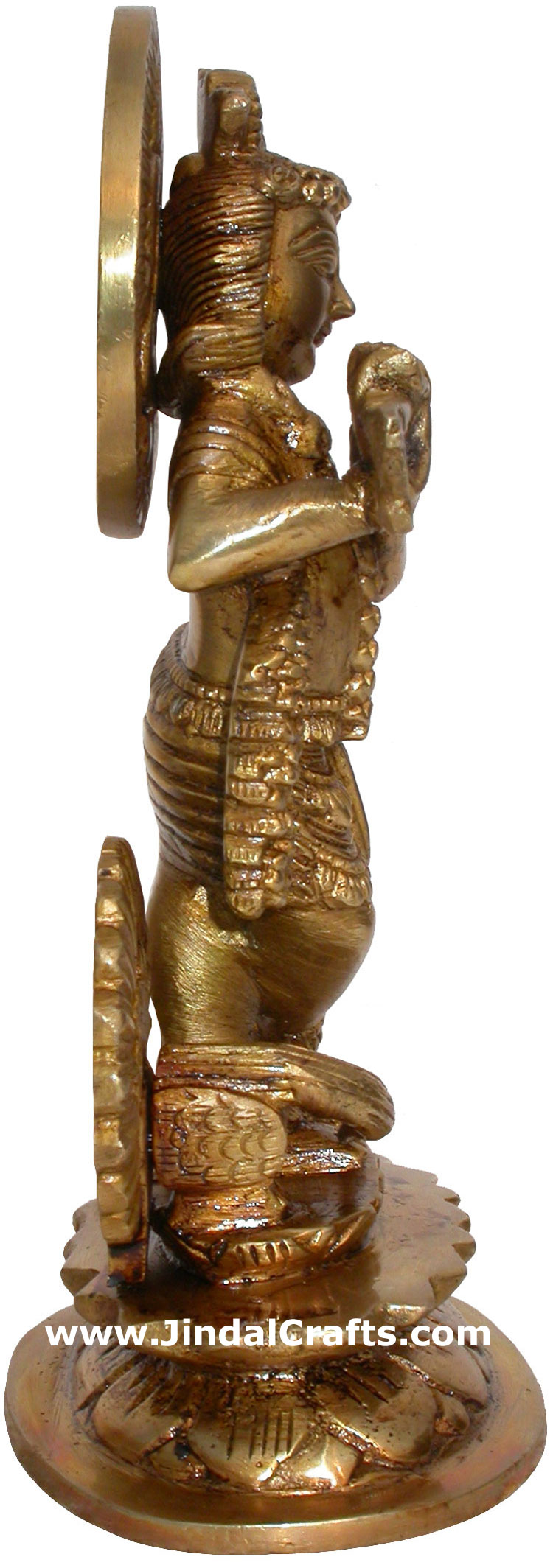 Hindu Deities Lord Krishna India Brass Carving Artefact