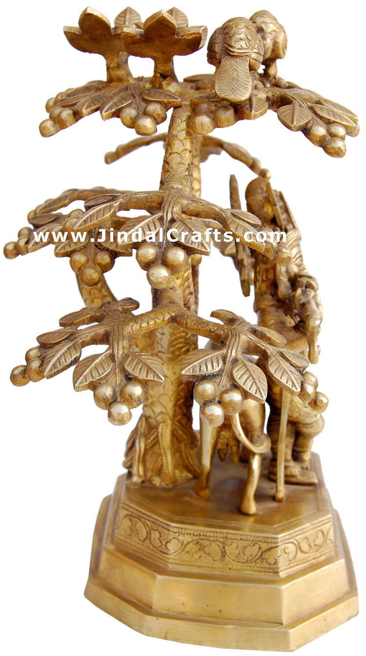 Lord Krishna - Brass Made Hindu God Religious Statue