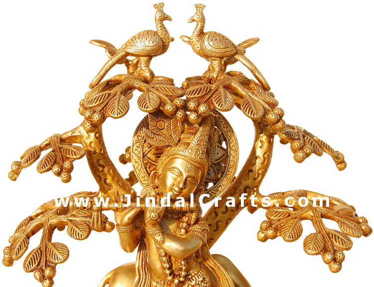 Lord Krishna under Kadam Tree Brass made Artifact