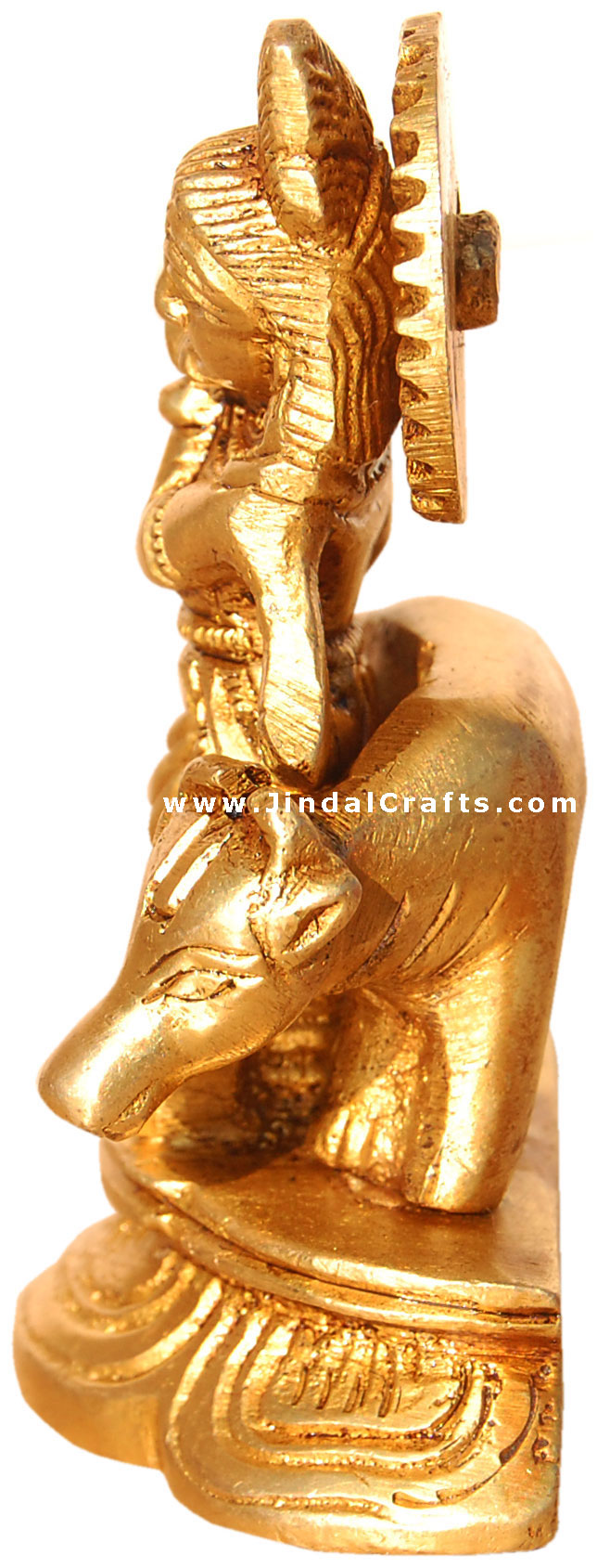 Lord Krishna in Happy Mood - Brass Made Hindu Sculpture