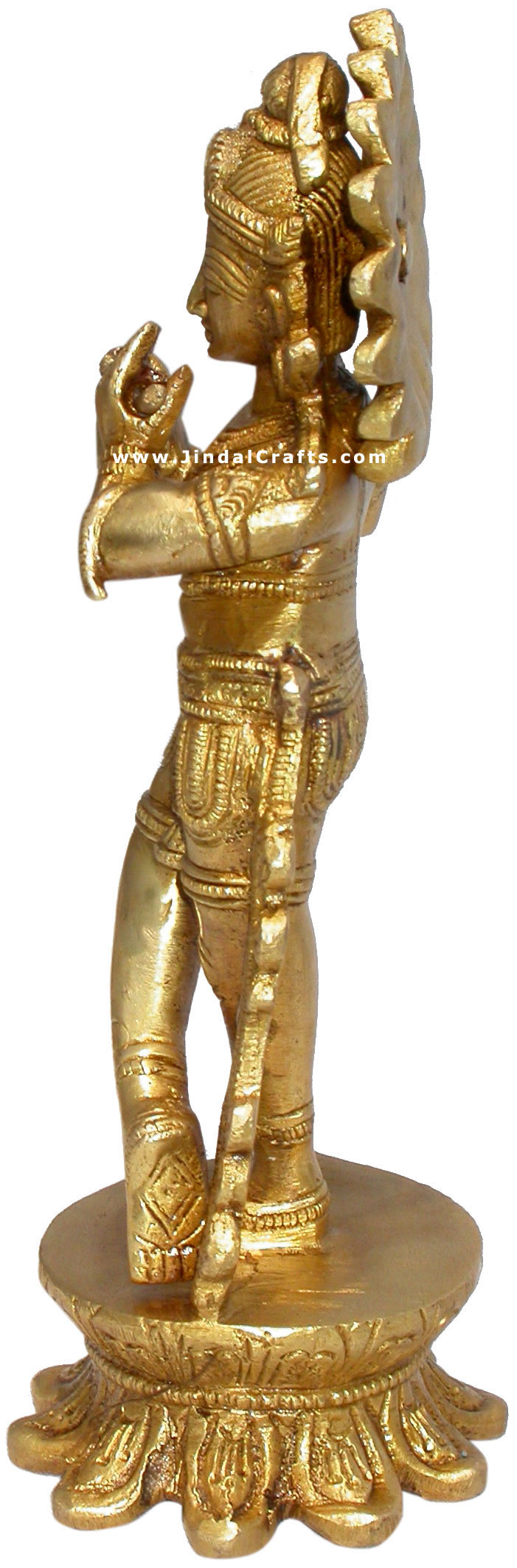 Lord Krishna - Brass Statue Indian Hindu God Artifact