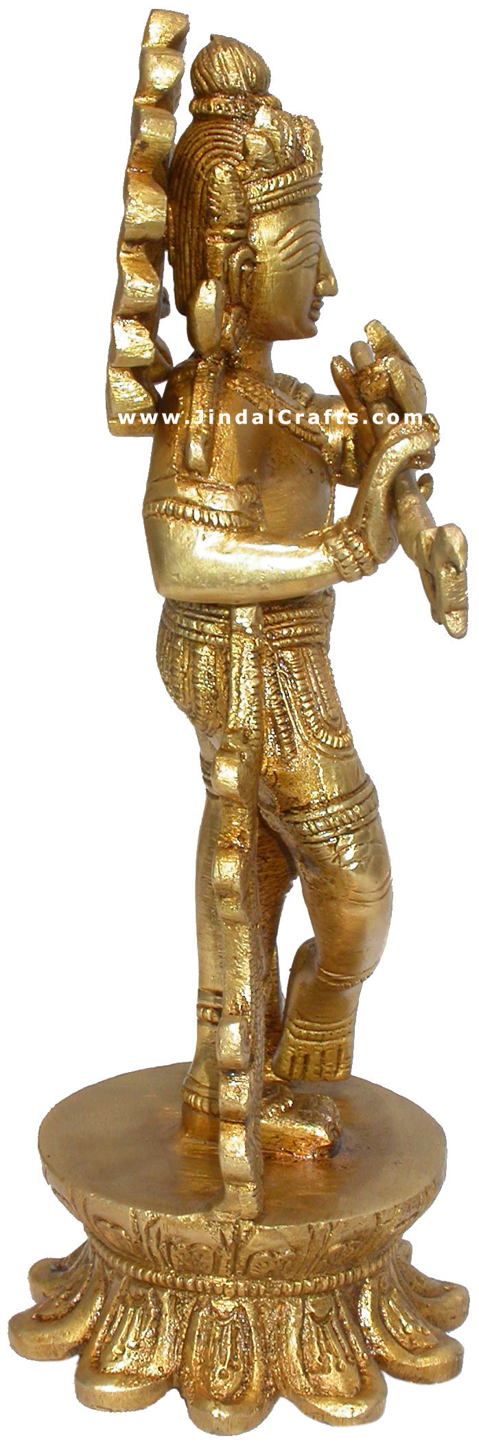 Lord Krishna - Brass Statue Indian Hindu God Artifact