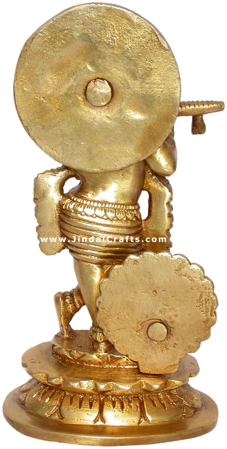 Lord Krishna Flute Hindu Religious Sculpture India Art