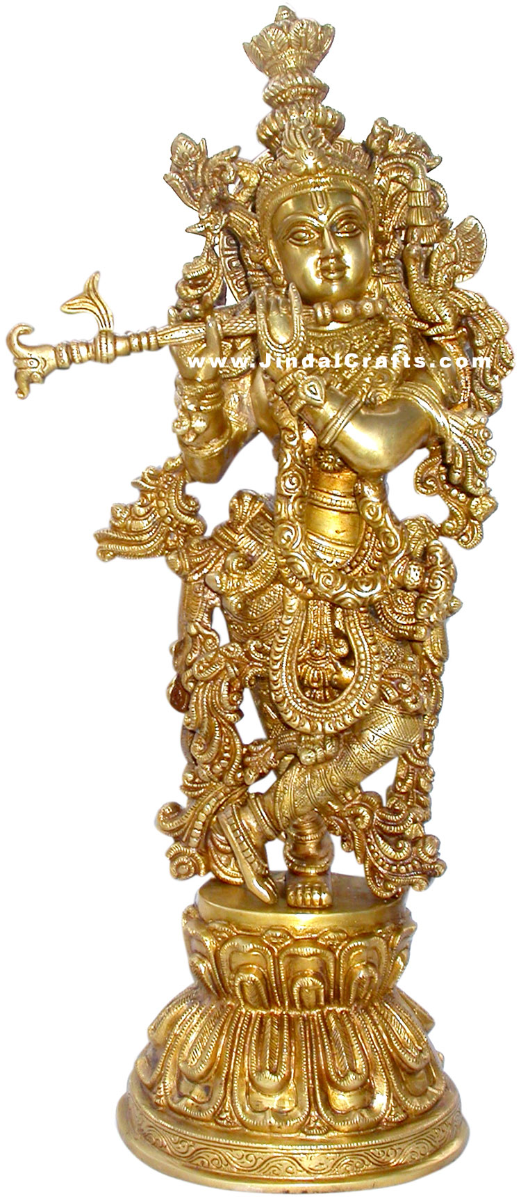 Lord Krishna Exclusive Piece of Brass Religious Statue Figurine Idol Collectible