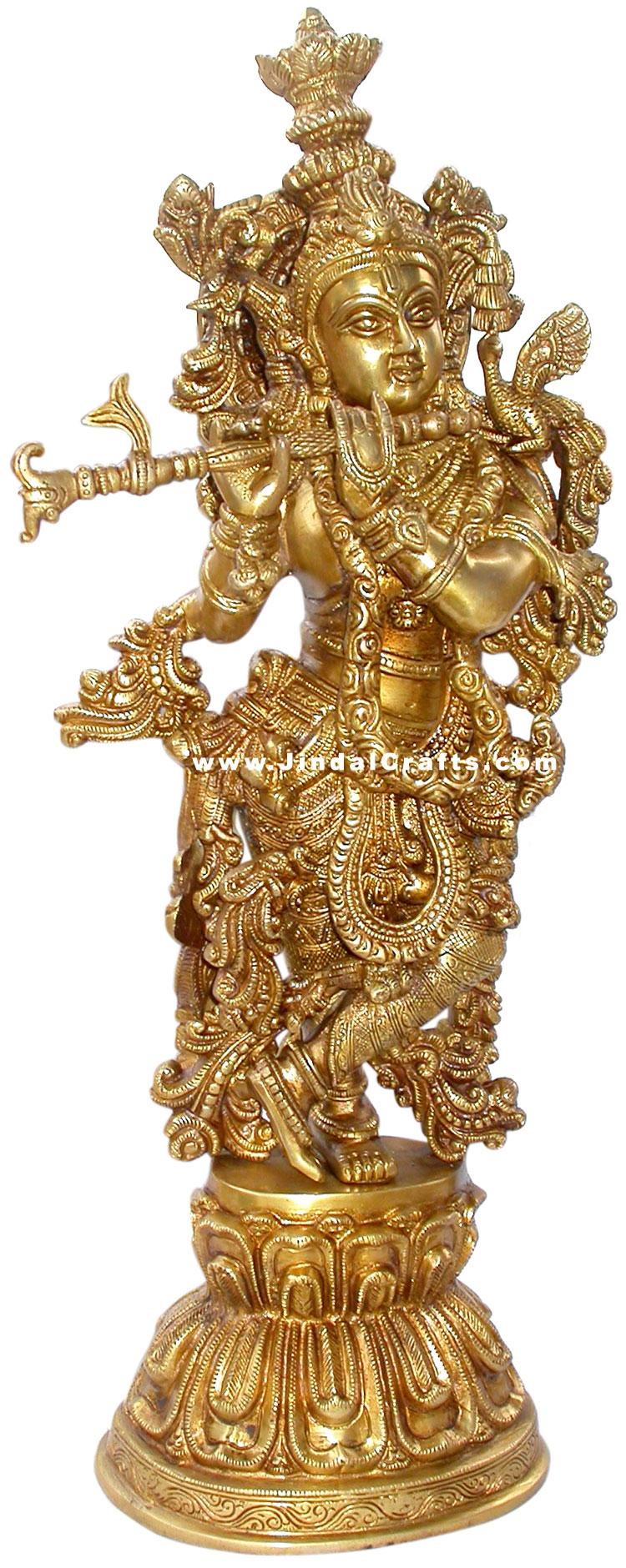 Lord Krishna Exclusive Piece of Brass Religious Statue Figurine Idol Collectible