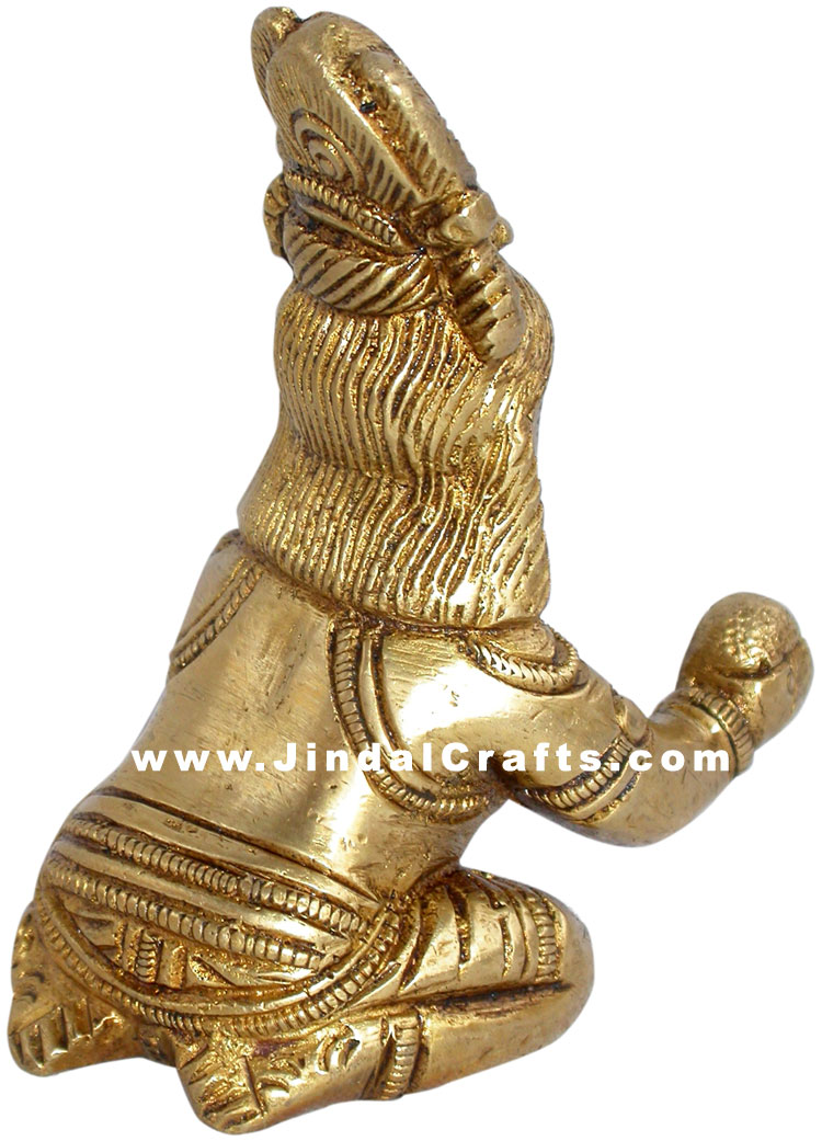Lord Krishna Indian God Religious Sculpture Brass Made