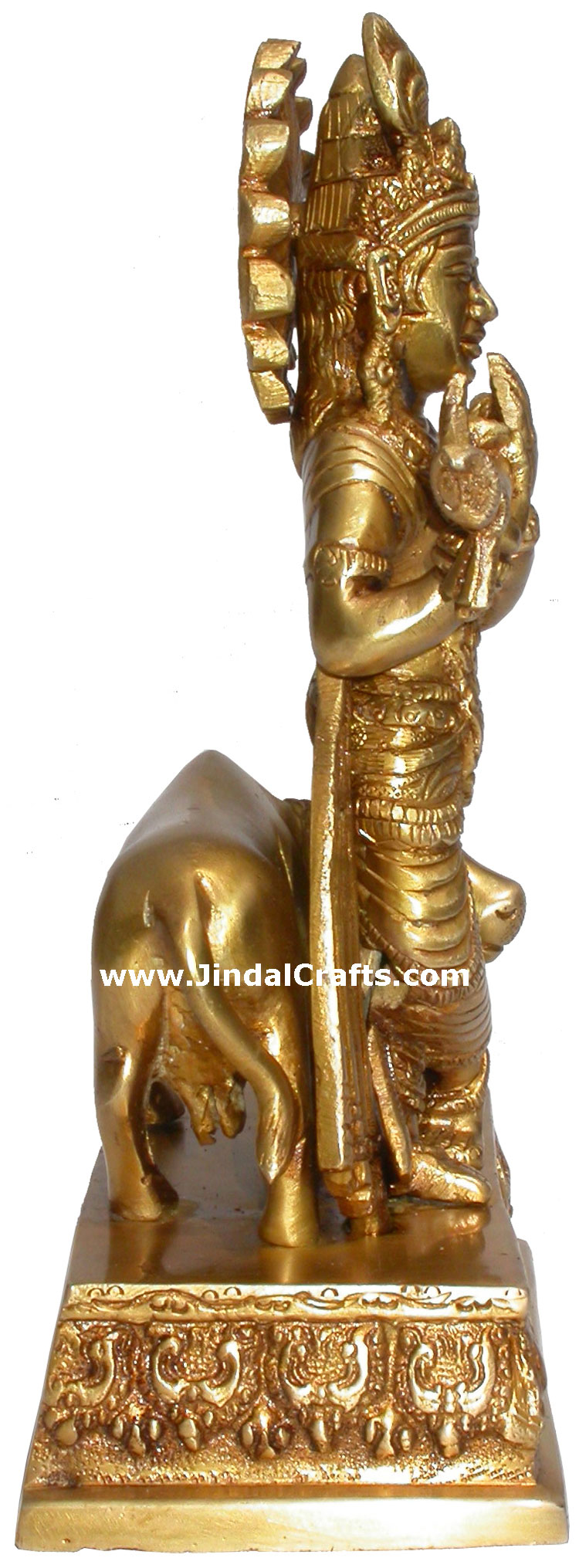 Lord Krishana Hindu God Religious Metal Sculpture Arts