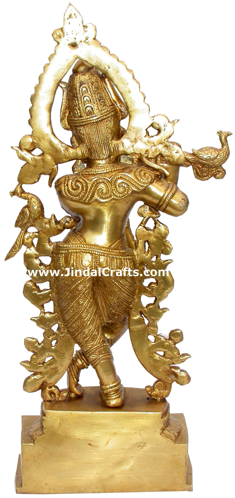 Lord Krishna Hindu God Brass Sculpture Hand Crafted Art