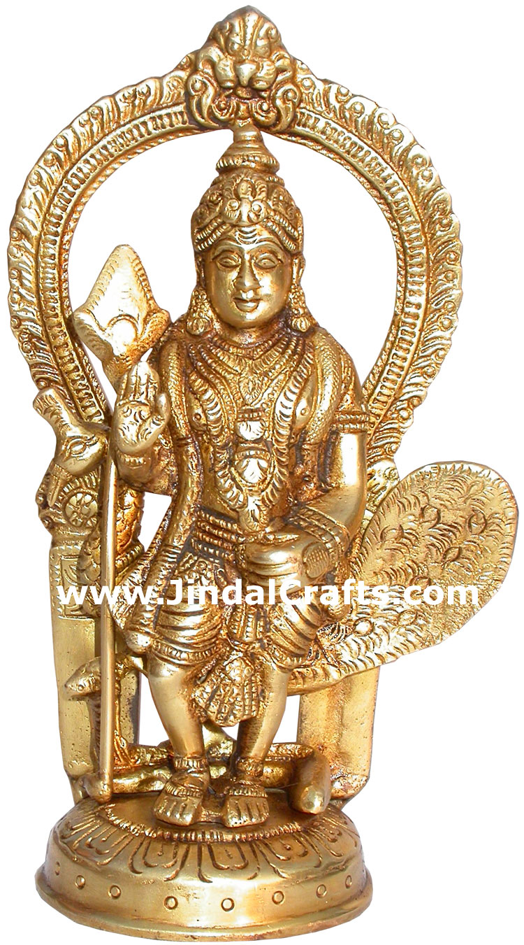 Kartikeya Hindu God Metal Sculptures Hand Crafts Idols