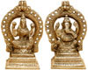 Pair of Lakshmi Ganesha Indian God Goddess Statue Hindu