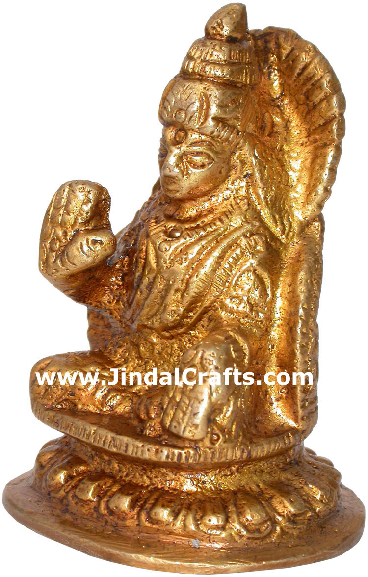 Hindu Deities Goddess Luxmi India Brass Carving Artefac