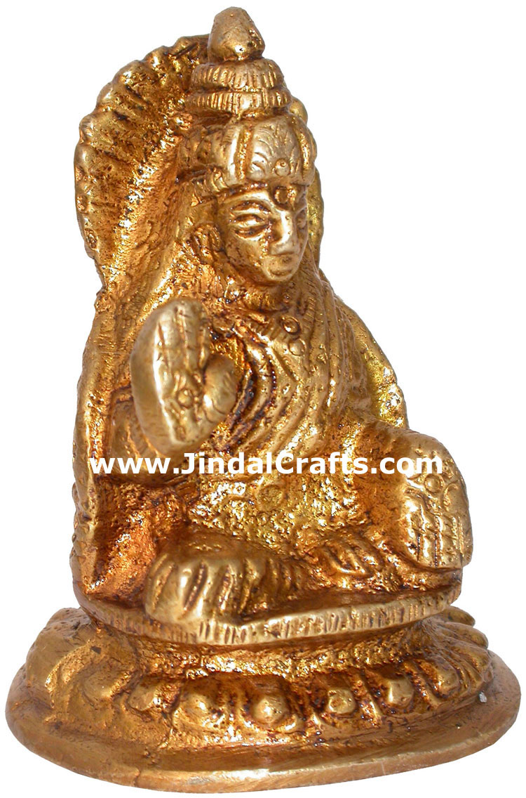 Hindu Deities Goddess Luxmi India Brass Carving Artefac