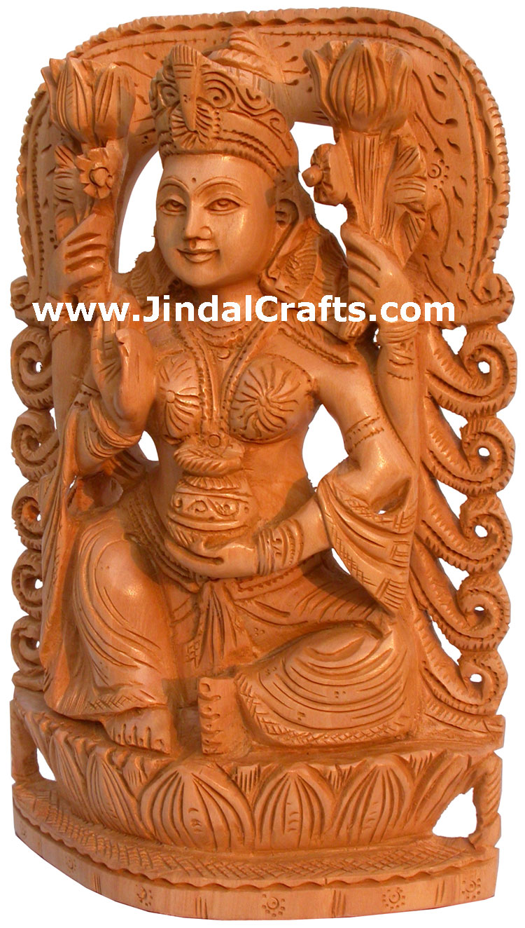 Lakshmi Hand Carving India Religious Sculptures Crafts