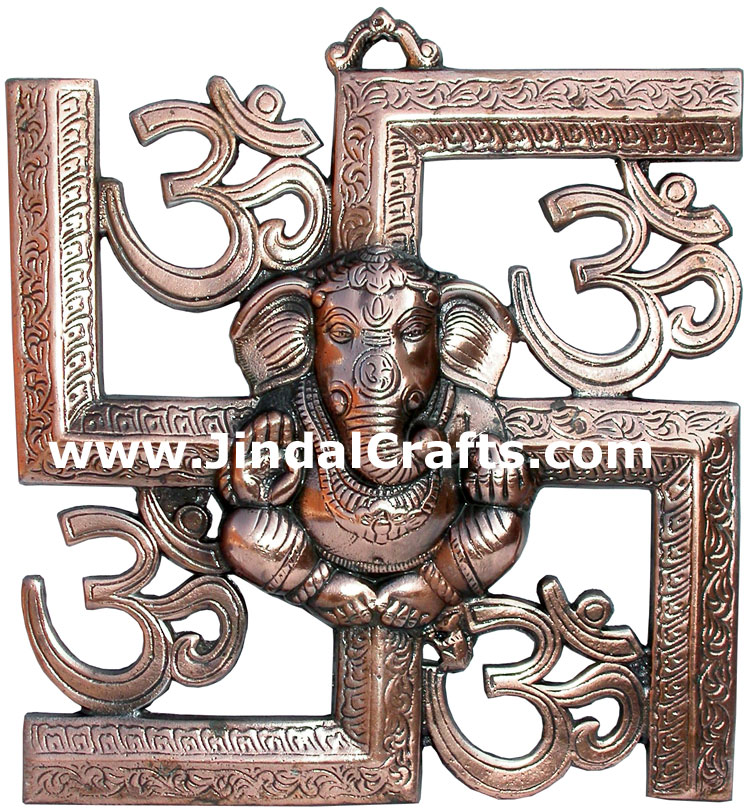 Lord Ganesha Om Swastika Hindu God Home Decoration Arts