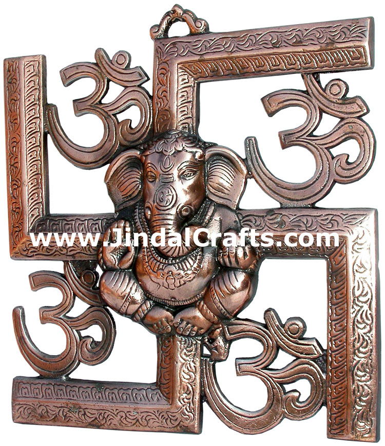 Lord Ganesha Om Swastika Hindu God Home Decoration Arts