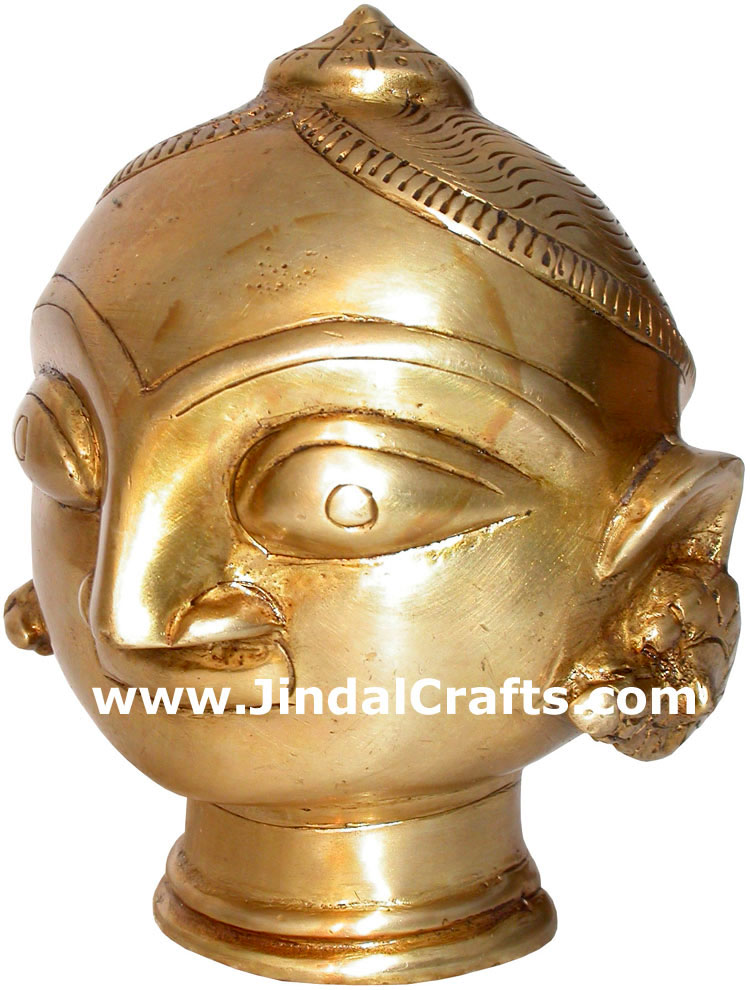 Hindu Deities Goddess Gori India Brass Carving Artefact