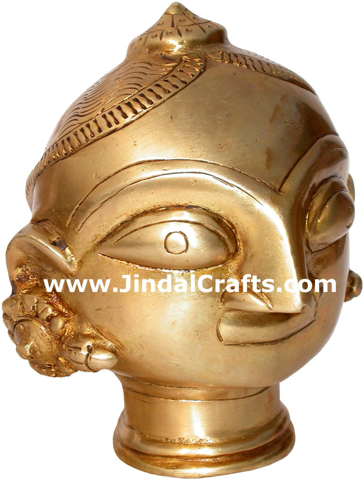 Hindu Deities Goddess Gori India Brass Carving Artefact