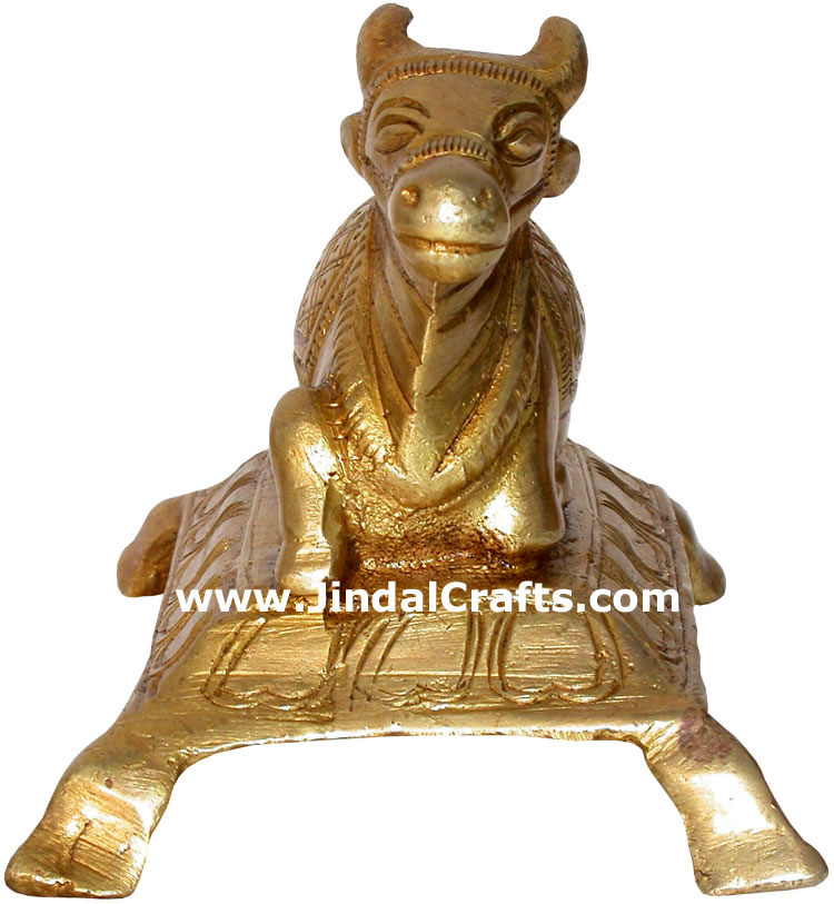 Hindu Deities Nandi India Brass Carving Artefacts