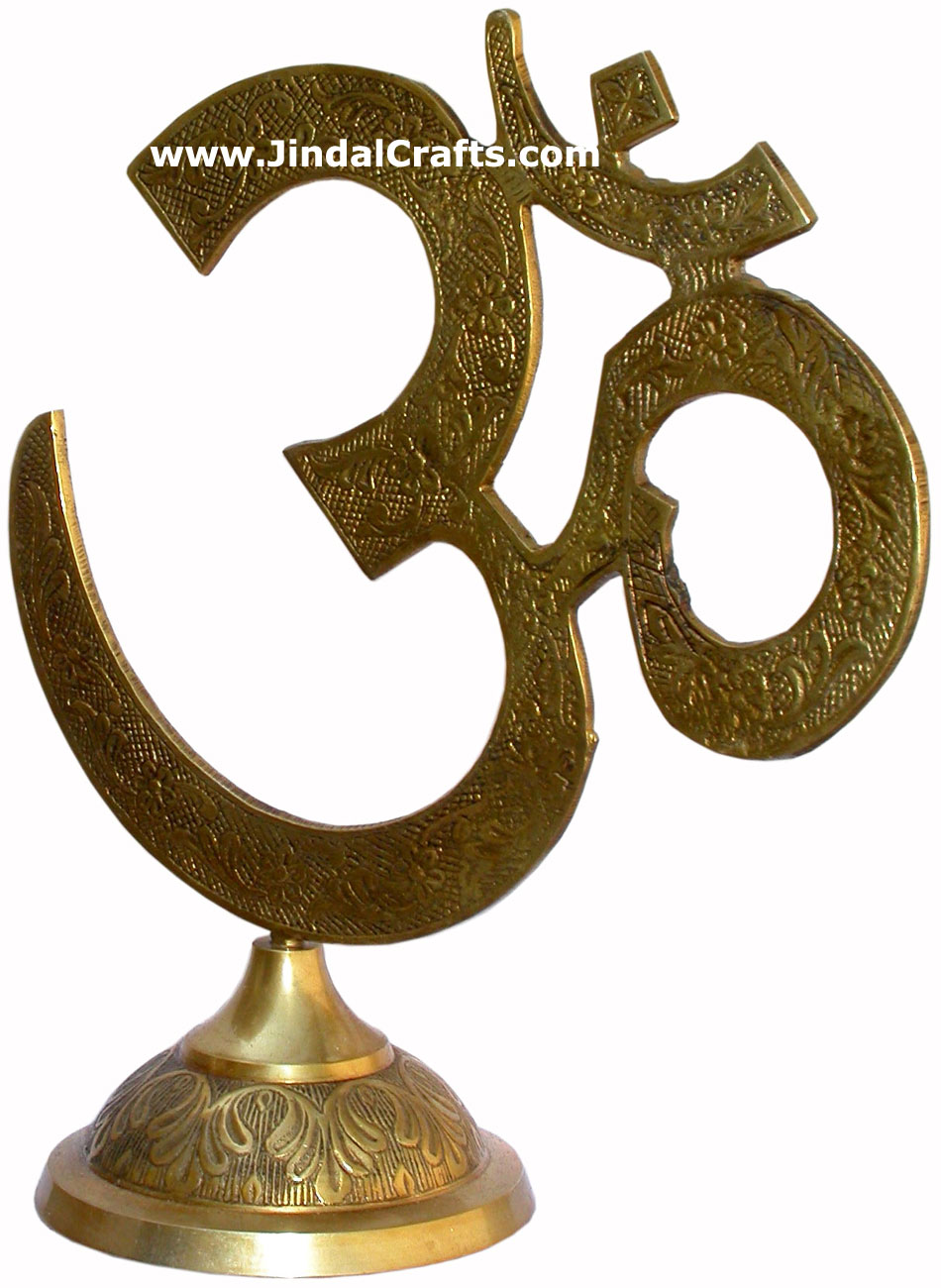 OM Holy Symbol of Hindu Religion Indian Art Craft Handicraft Home Decor Figurine