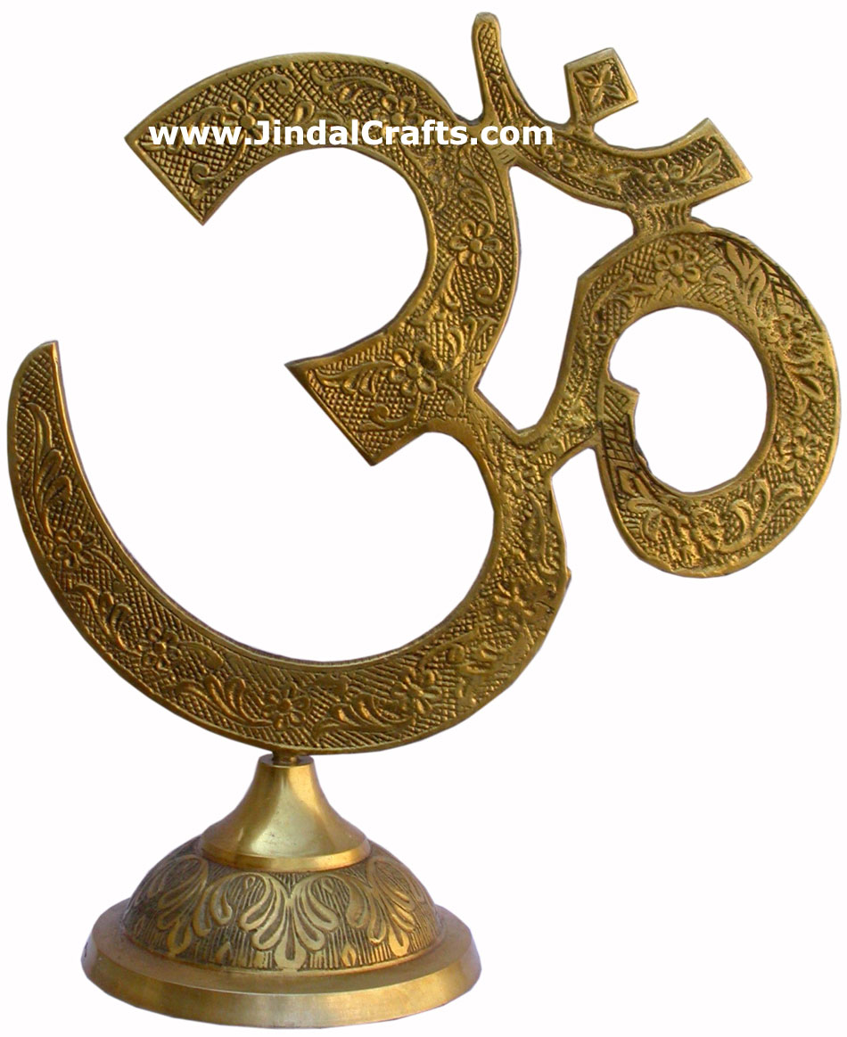 OM Holy Symbol of Hindu Religion Indian Art Craft Handicraft Home Decor Figurine