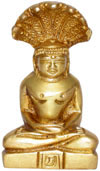 God Parasnath Jainism Religious Statue Indian Artifact Brass Handicraft Figurine
