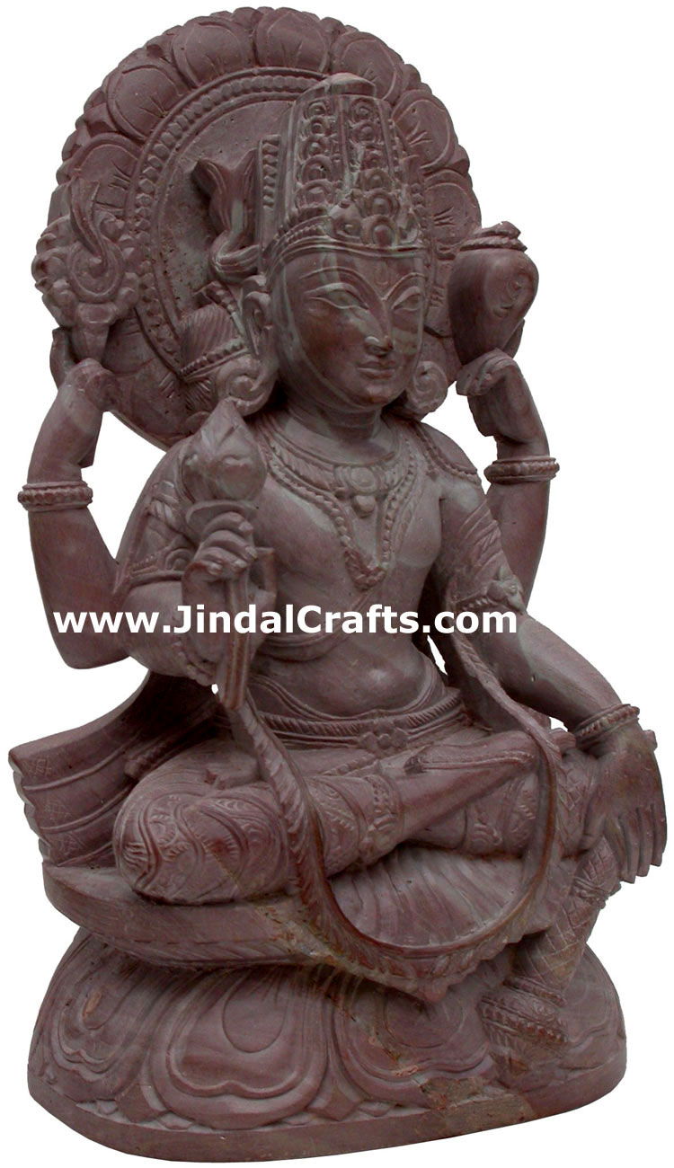 Lord Narayana Hindu Deities India Stone Carving Statue Idol Sculpture Hinduism