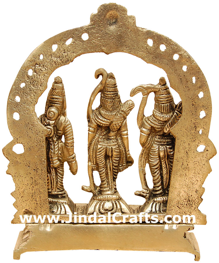 Hindu Deities Ram Sita Laxman India Brass Carving Arts